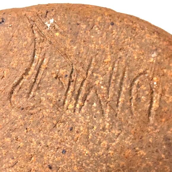 Candleholder handmade stoneware blue & grey EUC - Picture 6 of 8